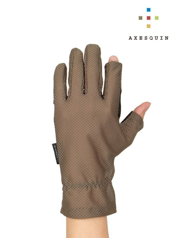 Super Fit Mesh Glove #オリーブネズミ [013039]｜AXESQUIN