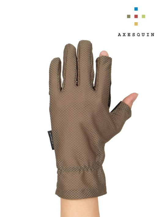 Super Fit Mesh Glove #Olive Mouse [013039] | AXESQUIN