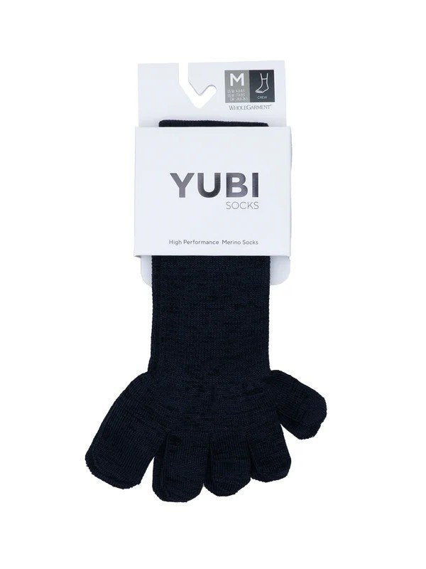 Toe Socks Crew Axio Wool #Black [YUB233-032025-BLK]｜YUBI SOCKS