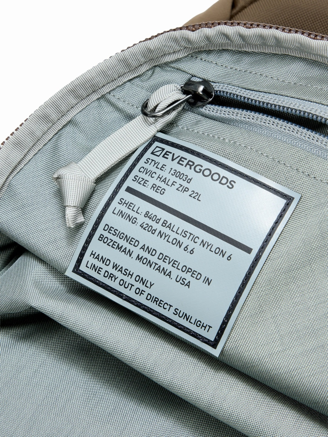 CIVIC HALF ZIP 22L #Fossil Brown [CHZ22]｜EVERGOODS