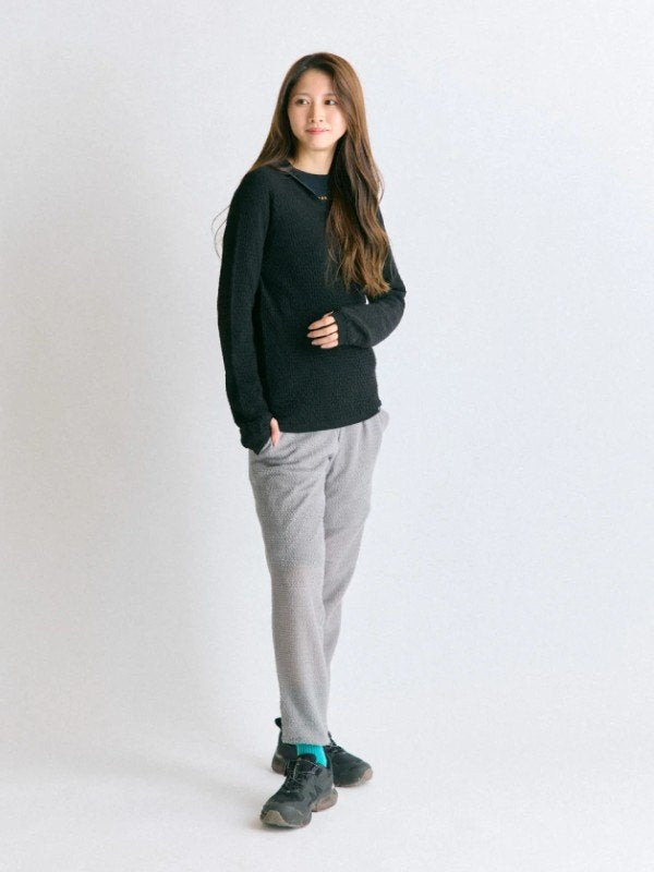 WUNDERWEAR HALF ZIP HOODIE #Black [BW0505]｜BRING