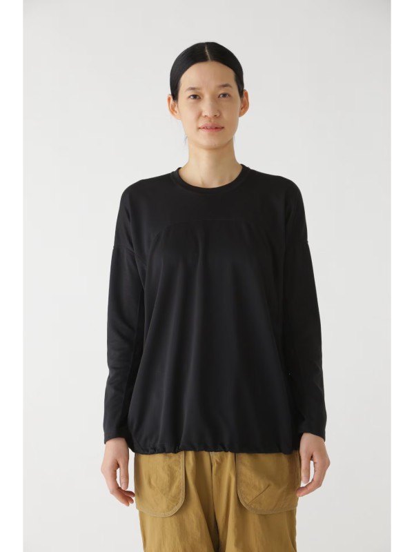 Women's dry jersey LS T #010/black [4264129]｜and wander