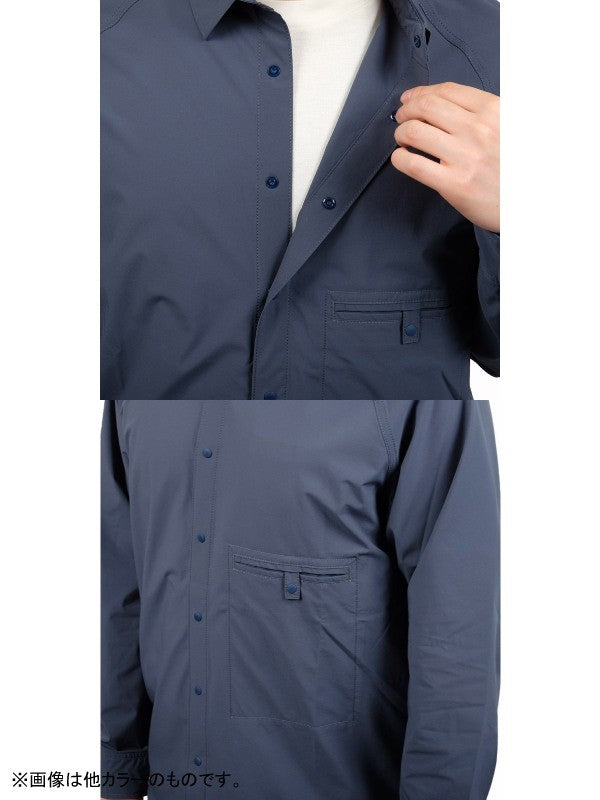 ソフトシェルのショートカラーシャツ #ヤマバトイロ [021066]｜AXESQUIN