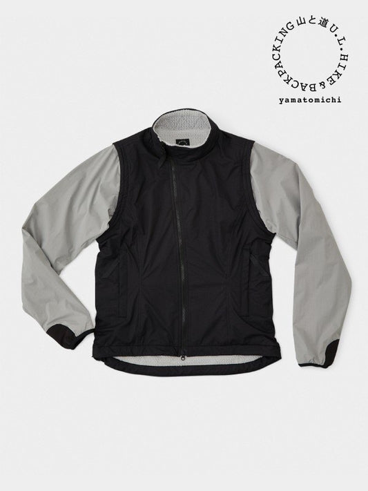 Women's Light Alpha Vest/Jacket #Black x Light Gray｜山と道