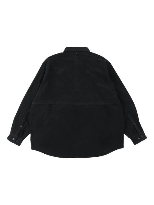 HIKE&BIKE CAVE CORDUROY BIG SHIRT #01BLK [PS232008]｜PAPERSKY WEAR