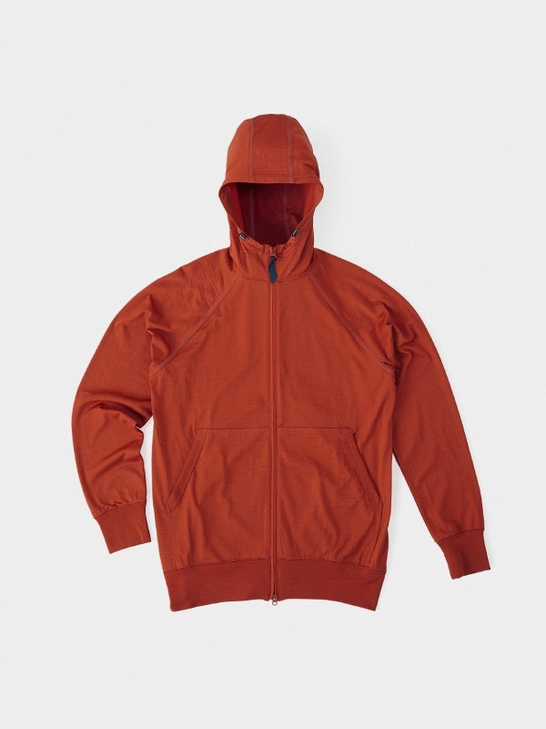 100% Merino Zip Hoody #Terracotta｜山と道