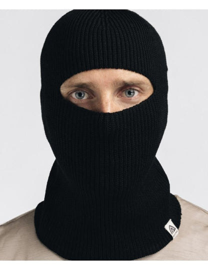 Flat Knit Balaclava Hat #Jet Black [109922]｜ACLIMA