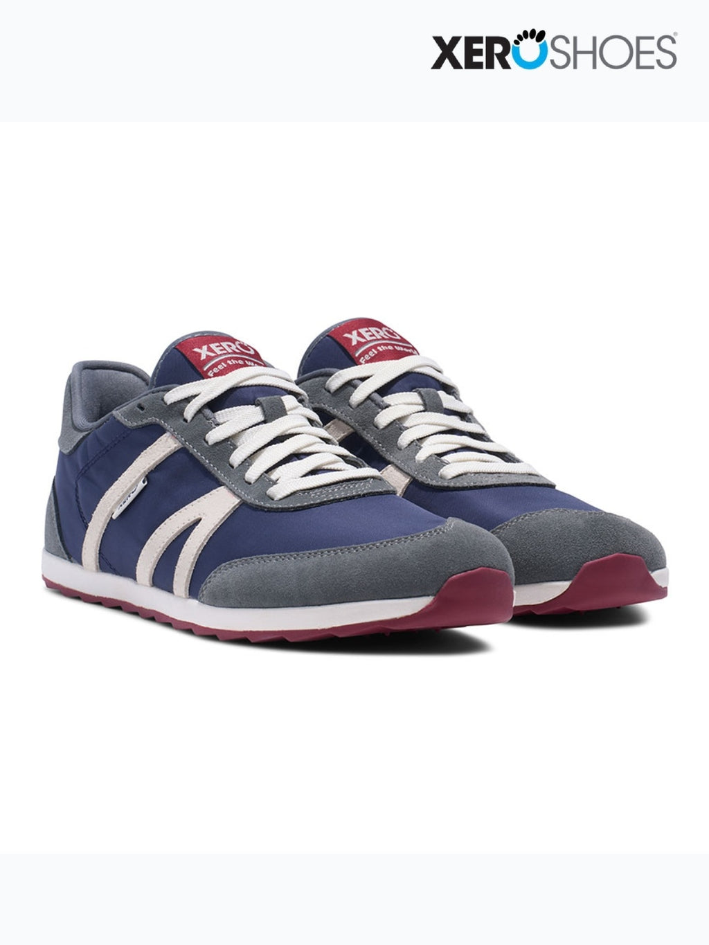 【Men】ウィン ナイロン #ブルー/グレイ/レッド [WYNM-BUGR]｜XERO SHOES
