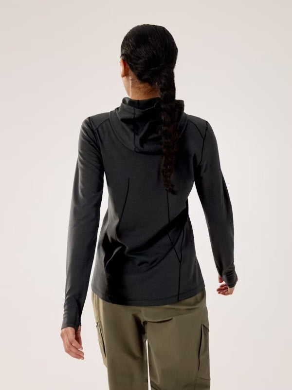 Women's Taema Thermal Hoody #Black Heather [X00001025701]｜ARC'TERYX