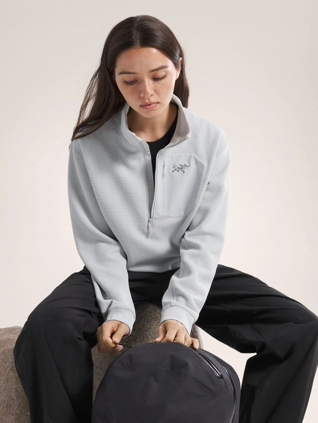 【Women】Women's Olera Zip Neck W #Solitude [X00001092802]｜ARC'TERYX