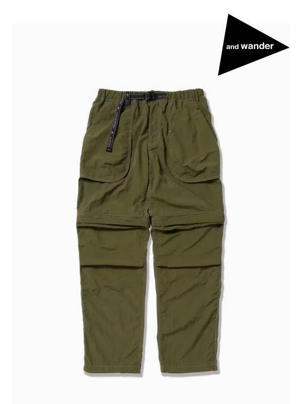 Ny taffeta hiker 2way pants #181/d.khaki [4152138]｜and wander【Outlet_40】