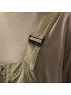 タッサーナイロンのオーバーオール #オリーブネズミ [022025]｜AXESQUIN