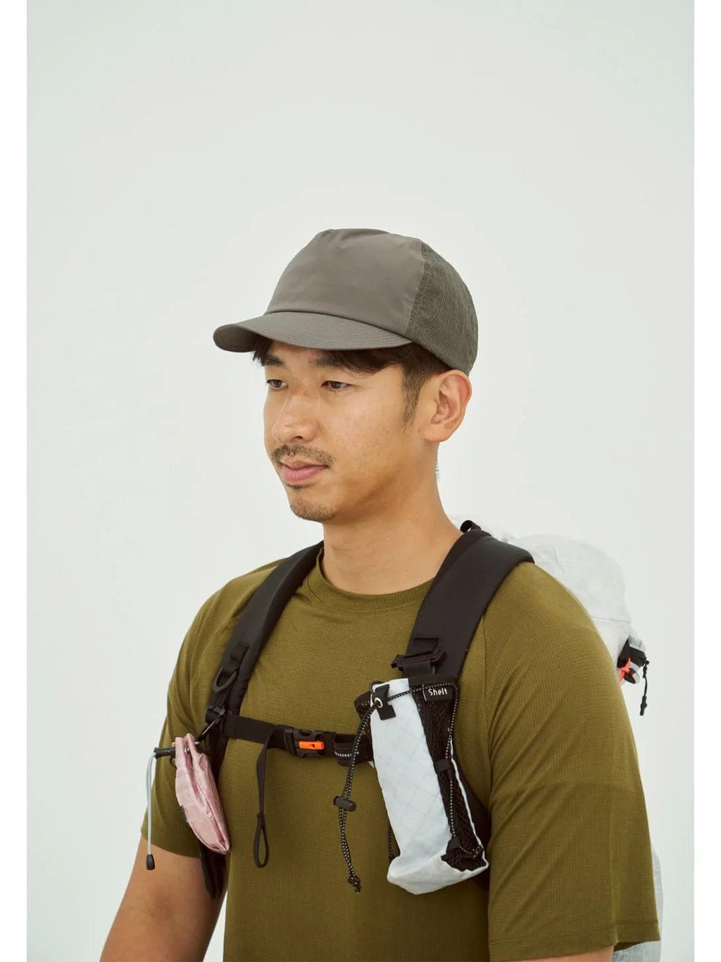 Crevice Mesh cap #Grey [HL-1117]｜halo commodity
