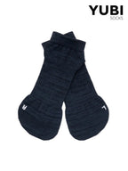 Natural Shape Mini Crew Axio Wool #Black [YUB233-020025-BLK]｜YUBI SOCKS