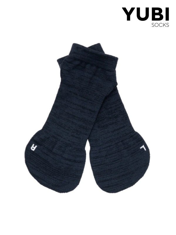 Natural Shape Mini Crew Axio Wool #Black [YUB233-020025-BLK]｜YUBI SOCKS