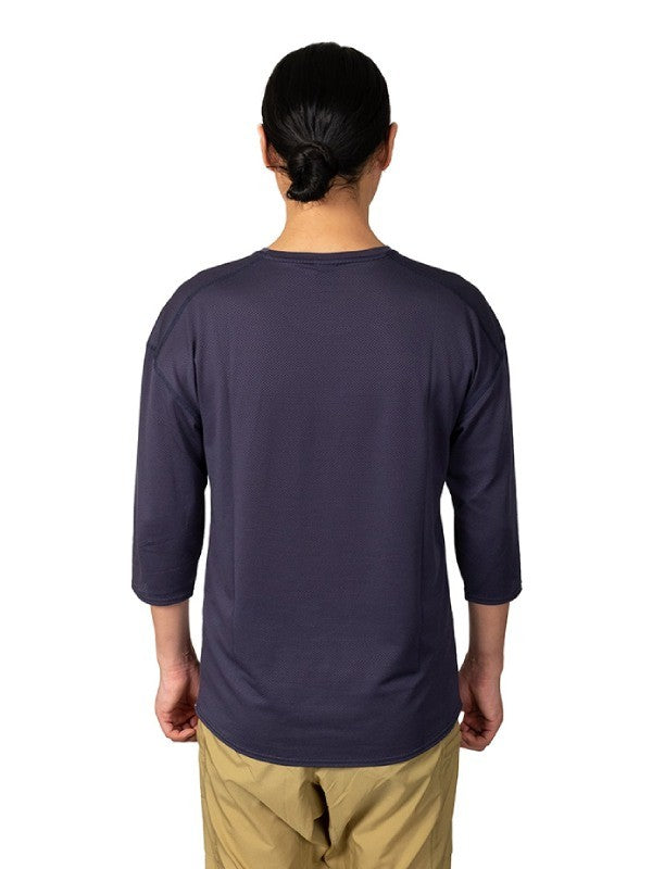 ウロコシャツ 七分袖 #アオニビ [041007]｜AXESQUIN【Outlet_30】