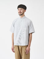 シアサッカーの半袖プルオーバーシャツ #フカガワネズ [21117]｜AXESQUIN