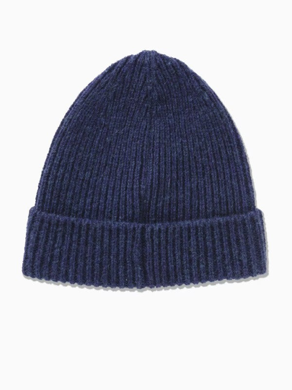 shetland wool knit cap #110/blue [4286196]｜and wander – moderate