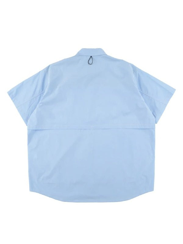 HIKE&BIKE CAVE BIG HALF SHIRTS #SAX [PS231311-2]｜PAPERSKY WEAR