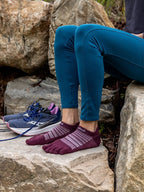 ラン ライトウェイト ノーショウ ウール #ガーネット [261610]｜injinji