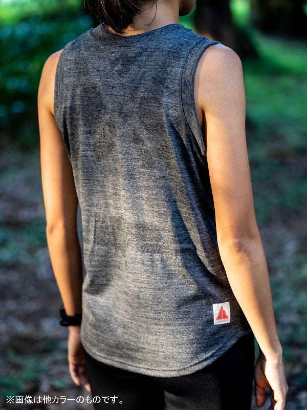 Women's Dry Wool Tank #Black [hw-10004]｜HERENESS
