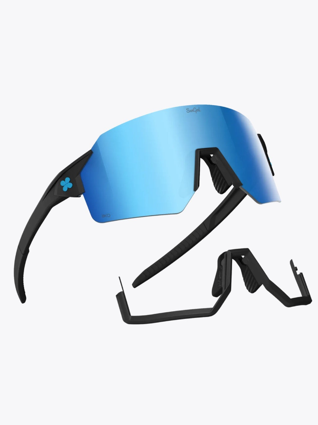 Airas 8KO #Matte Black / Silver Blue [SGD457-304026-BLS000]｜SunGod