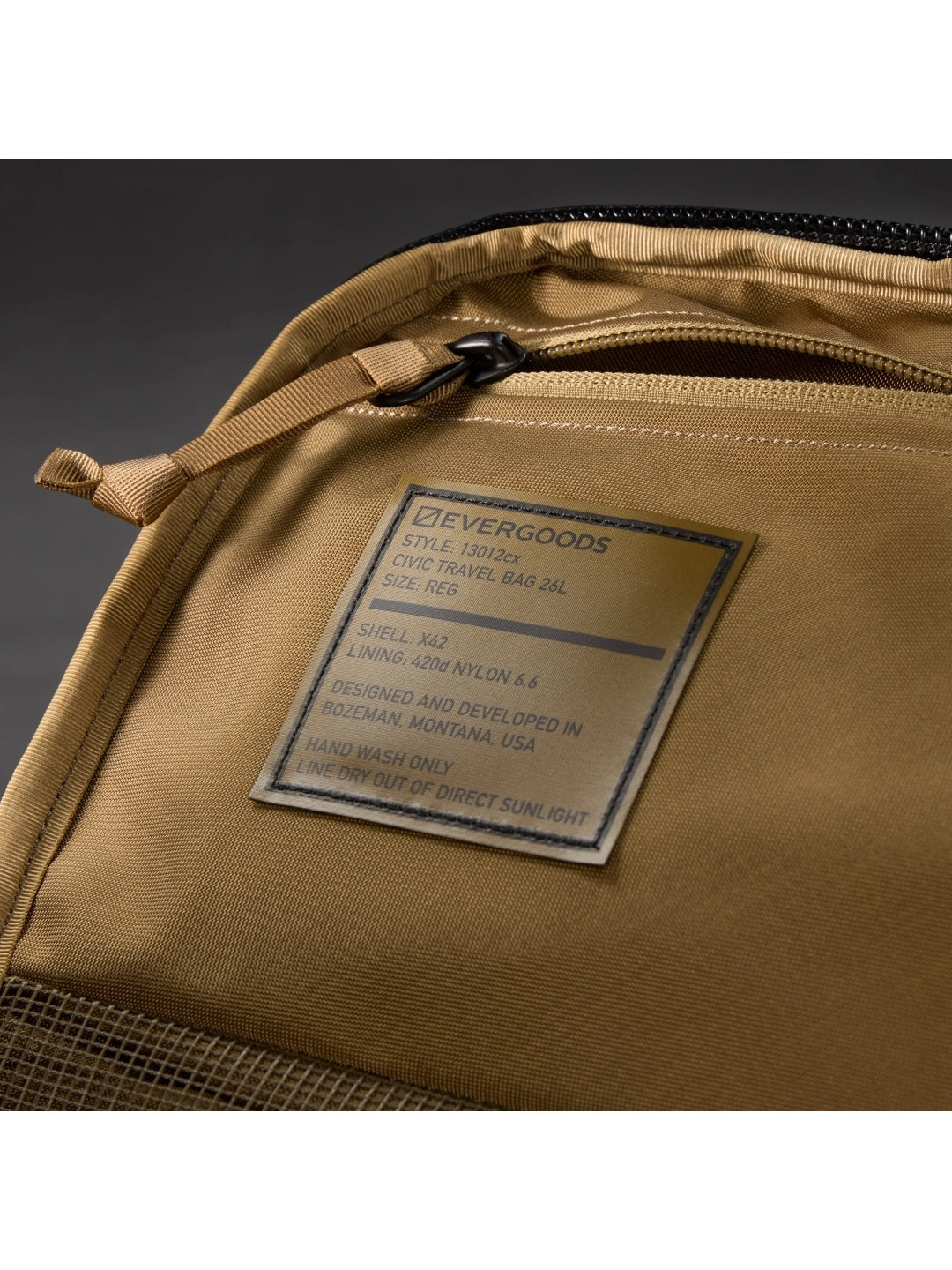 CIVIC TRAVEL BAG 20L X-PAC #Black Coyote [CTB20 X-pac]｜EVERGOODS