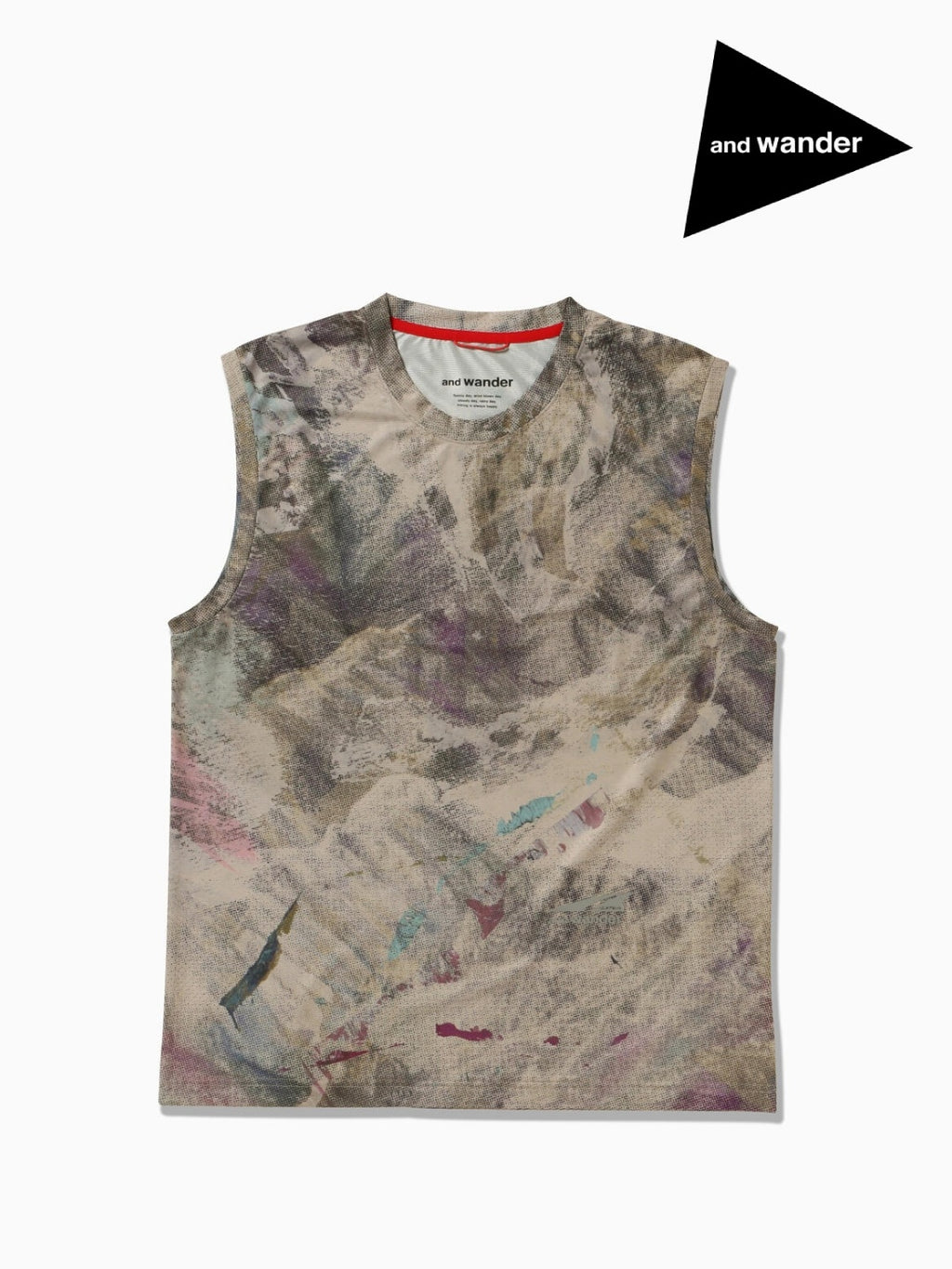 Altra×and wander graphic tank top #beige/040 [6164504]｜and wander