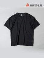 WOOL MESH T-SHIRT #Black [hu-10010]｜HERENESS