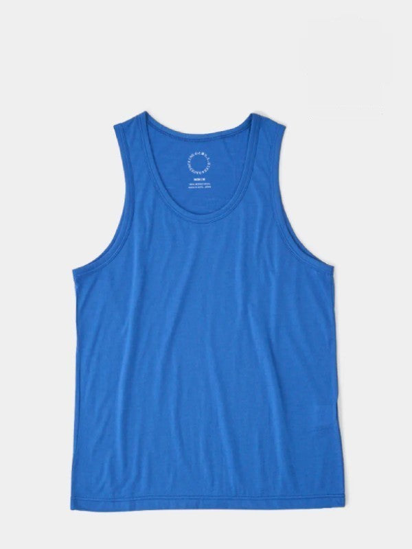 Men's 100% Merino Light Tank #Cobalt Blue｜山と道