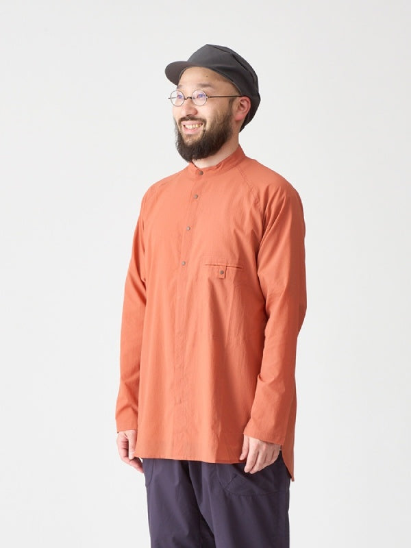 軽くて涼しいロングシャツ #マンゴ [21101]｜AXESQUIN