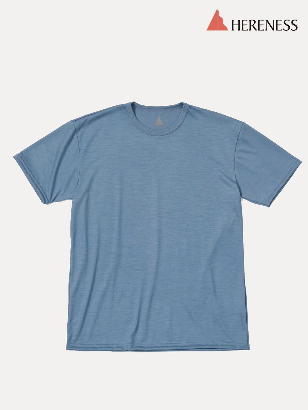 Dry Wool T-shirt 2 #Ash Blue｜HERENESS