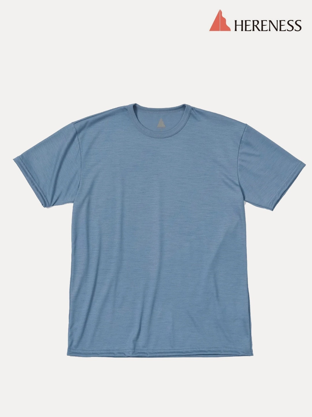 Dry Wool T-shirt 2 #Ash Blue｜HERENESS
