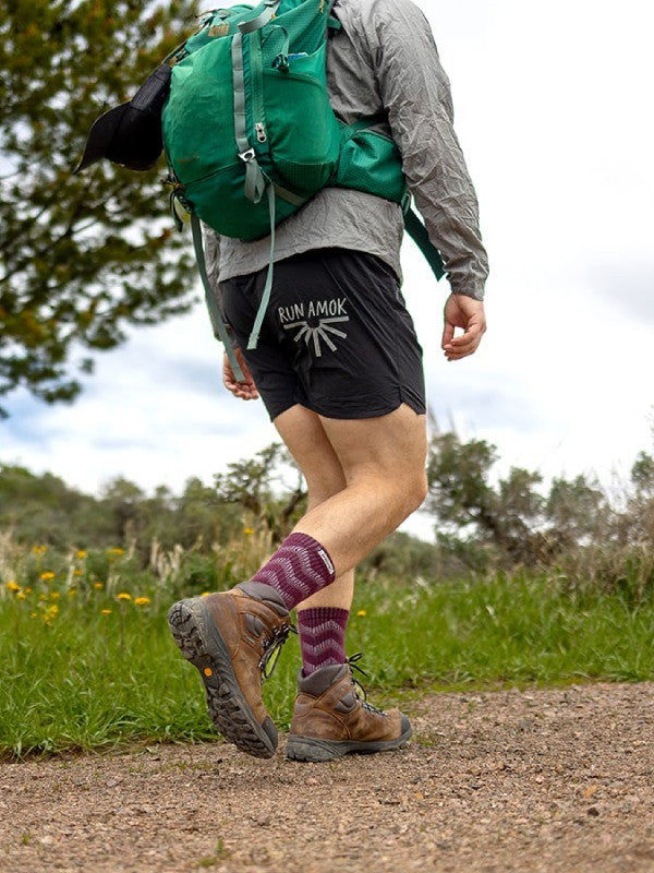 アウトドアMWクルーウール #ガーネット [223670]｜injinji