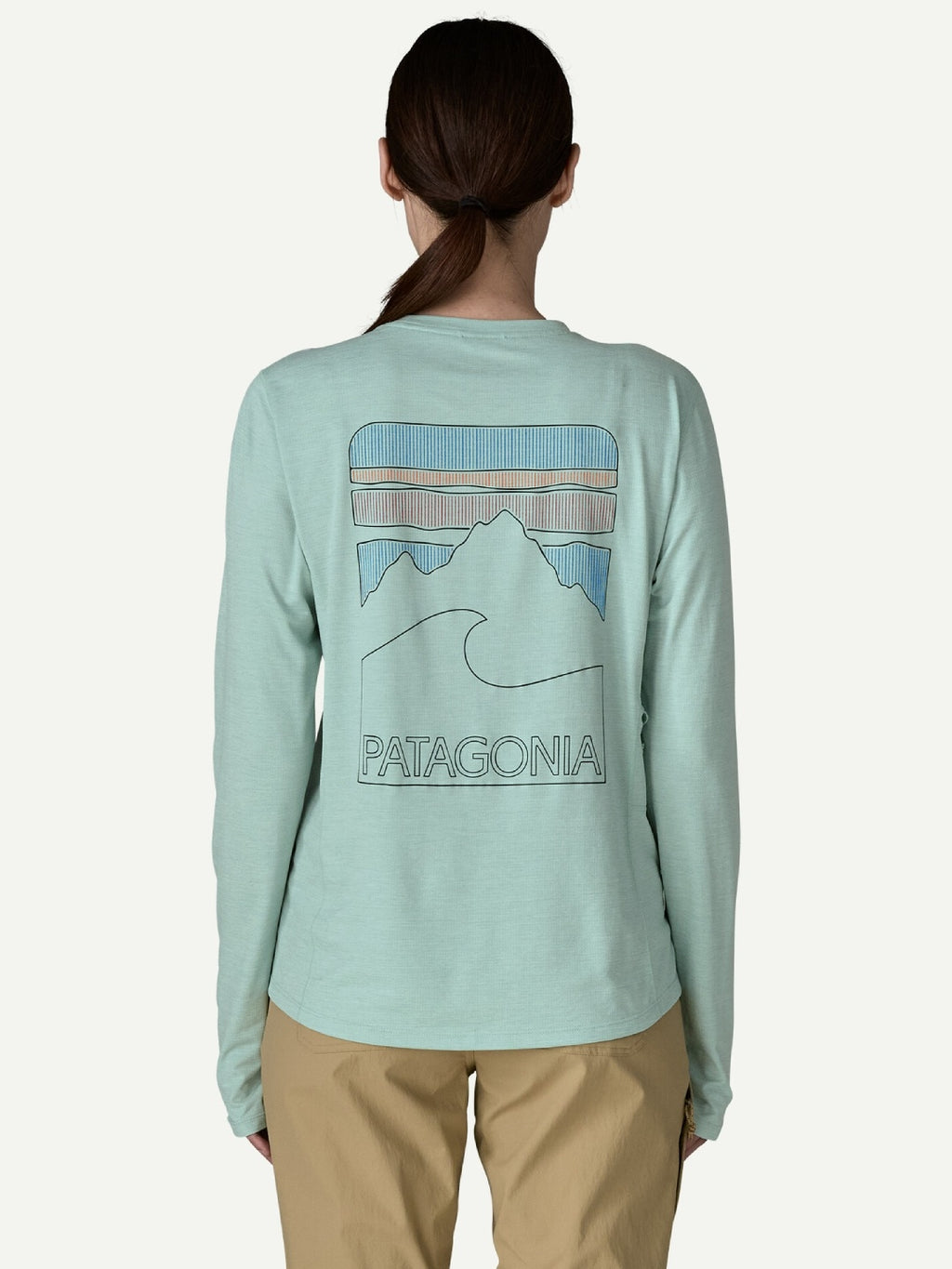 Women's L/S Cap Cool Sun Shirt - Peak Visions #TBIX [44935]｜patagonia