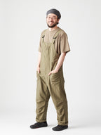 タッサーナイロンのオーバーオール #オリーブネズミ [022025]｜AXESQUIN