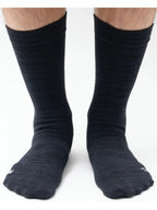 Natural Shape Crew Axio Wool #Black [YUB233-022025-BLK]｜YUBI SOCKS