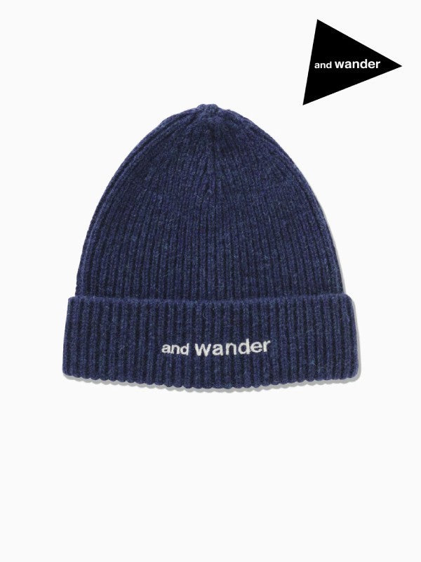 shetland wool knit cap #110/blue [4286196]｜and wander