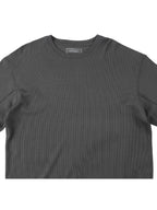 MERINO WAFFLE LONG T-SHIRTS #BLACK [PS232018]｜PAPERSKY WEAR