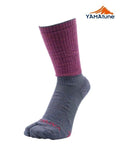 Hikers Arch Socks Crew Tabi #酒紅色 x 炭灰色 [20325] | YAMAtune