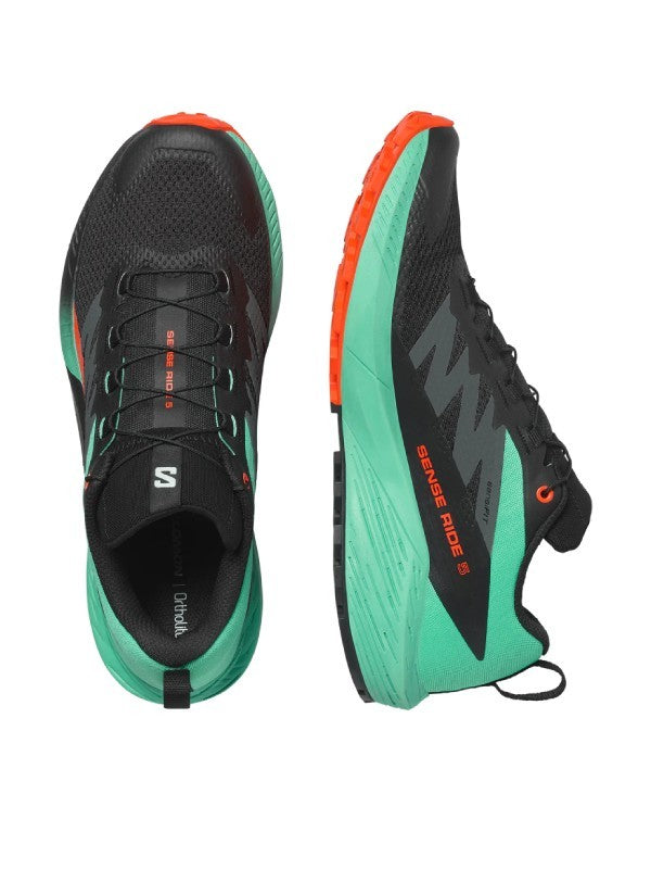 SENSE RIDE 5 #Black/Bay/Cherry Tomato [L47698200]｜SALOMON【Outlet_30】