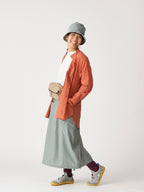 軽くて涼しいロングシャツ #マンゴ [21101]｜AXESQUIN