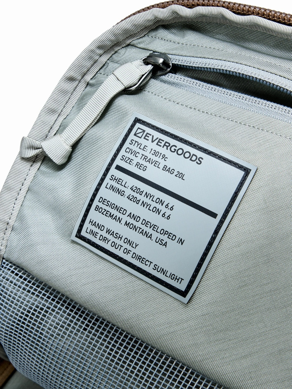 CIVIC TRAVEL BAG 20L #Fossil Brown [CTB20]｜EVERGOODS