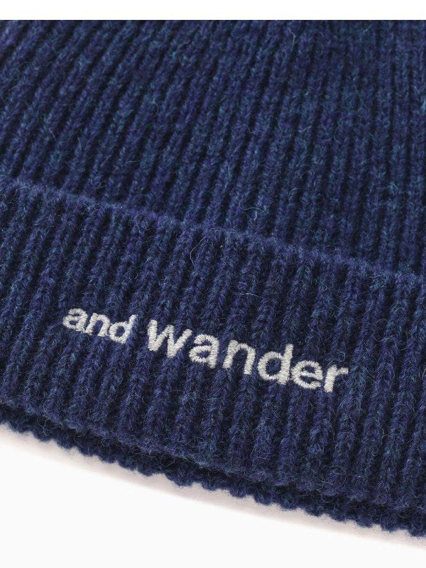 shetland wool knit cap #110/blue [4286196]｜and wander