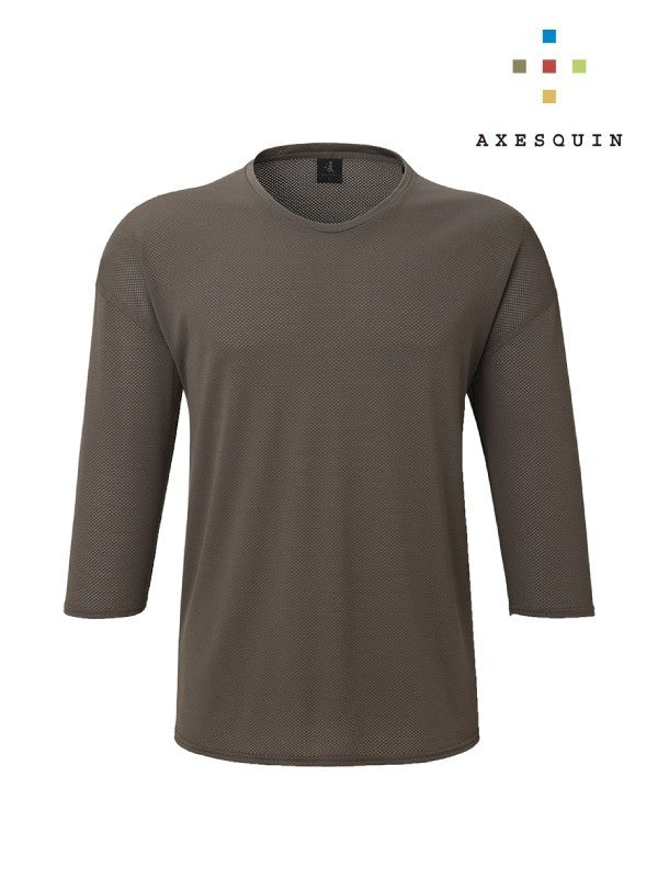 ウロコシャツ 七分袖 #ニビイロ [041007]｜AXESQUIN【Outlet_30】