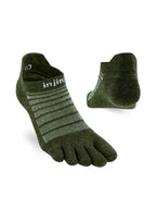 ラン ライトウェイト ノーショウ ウール #フォレスト [261610]｜injinji