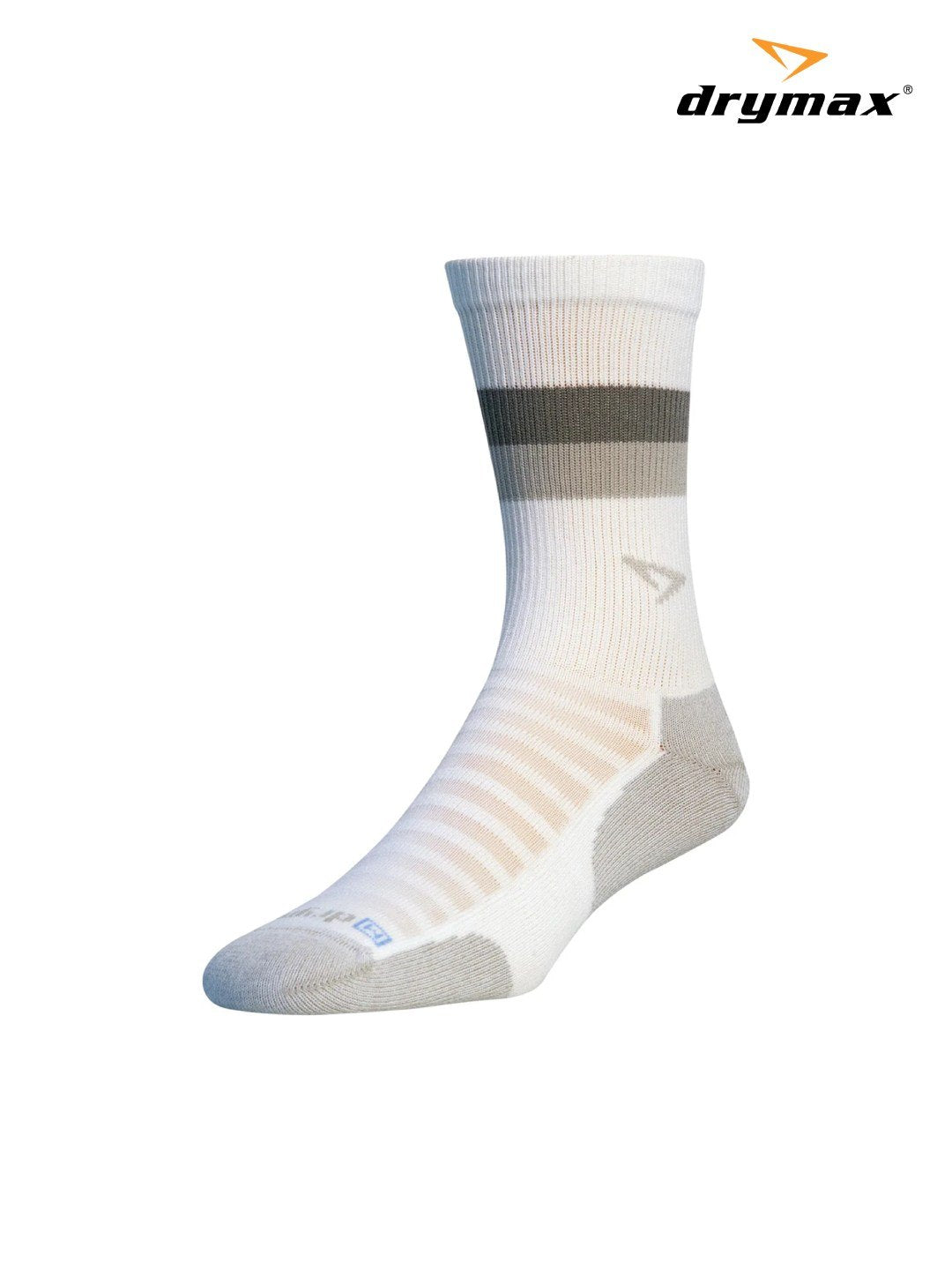 Running Lite-Mesh Crew #White w/Dark Gray/Gray Stripes [DRY233-618026-WGS004]｜drymax