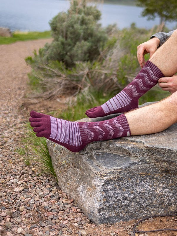 アウトドアMWクルーウール #ガーネット [223670]｜injinji