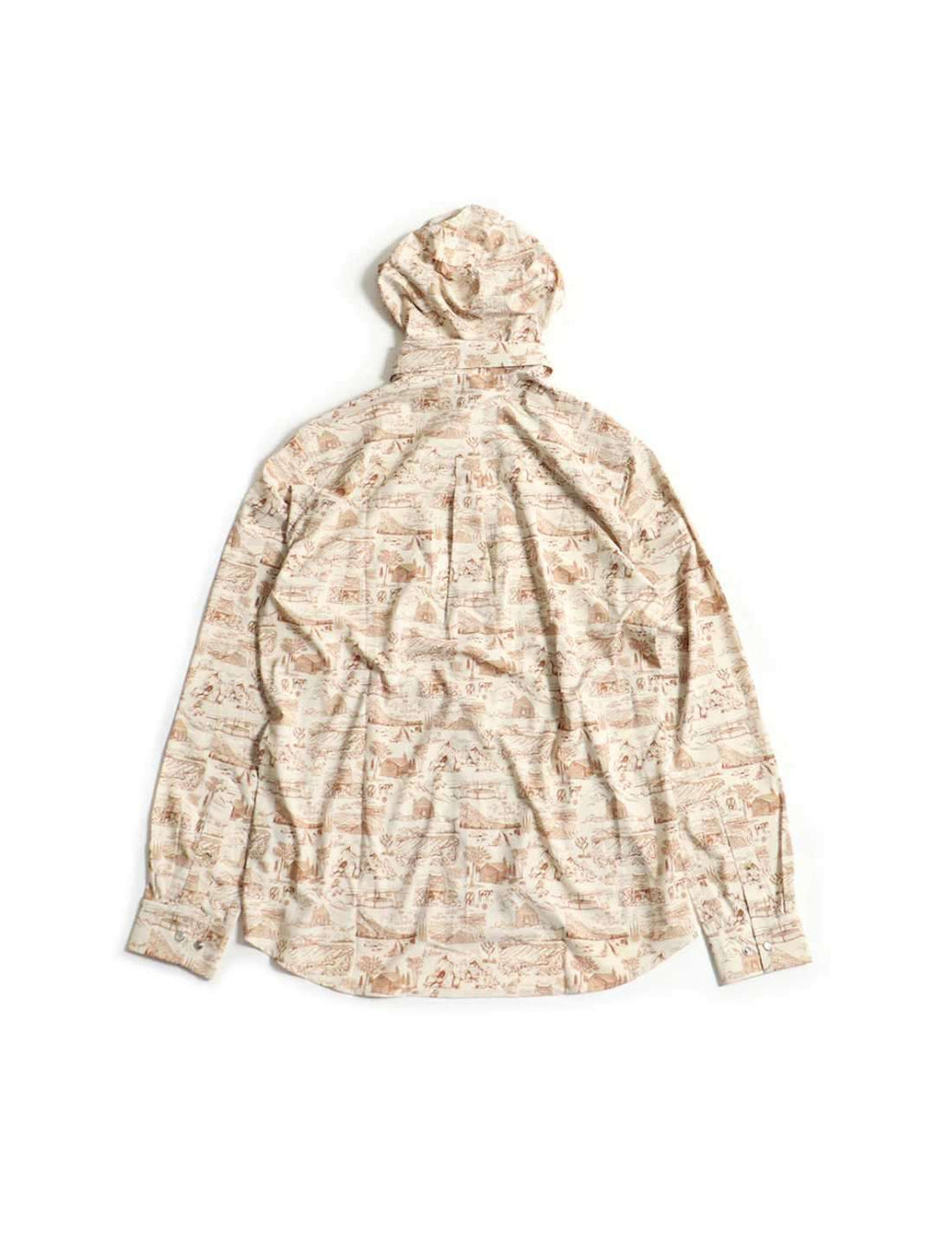 TRIPLE CROWN BUTTON DOWN LONG SLEEVE REMOVABLE HOOD #TRAIL MADNESS BROWN [TC’BDR-LS2]｜Jolly Gear