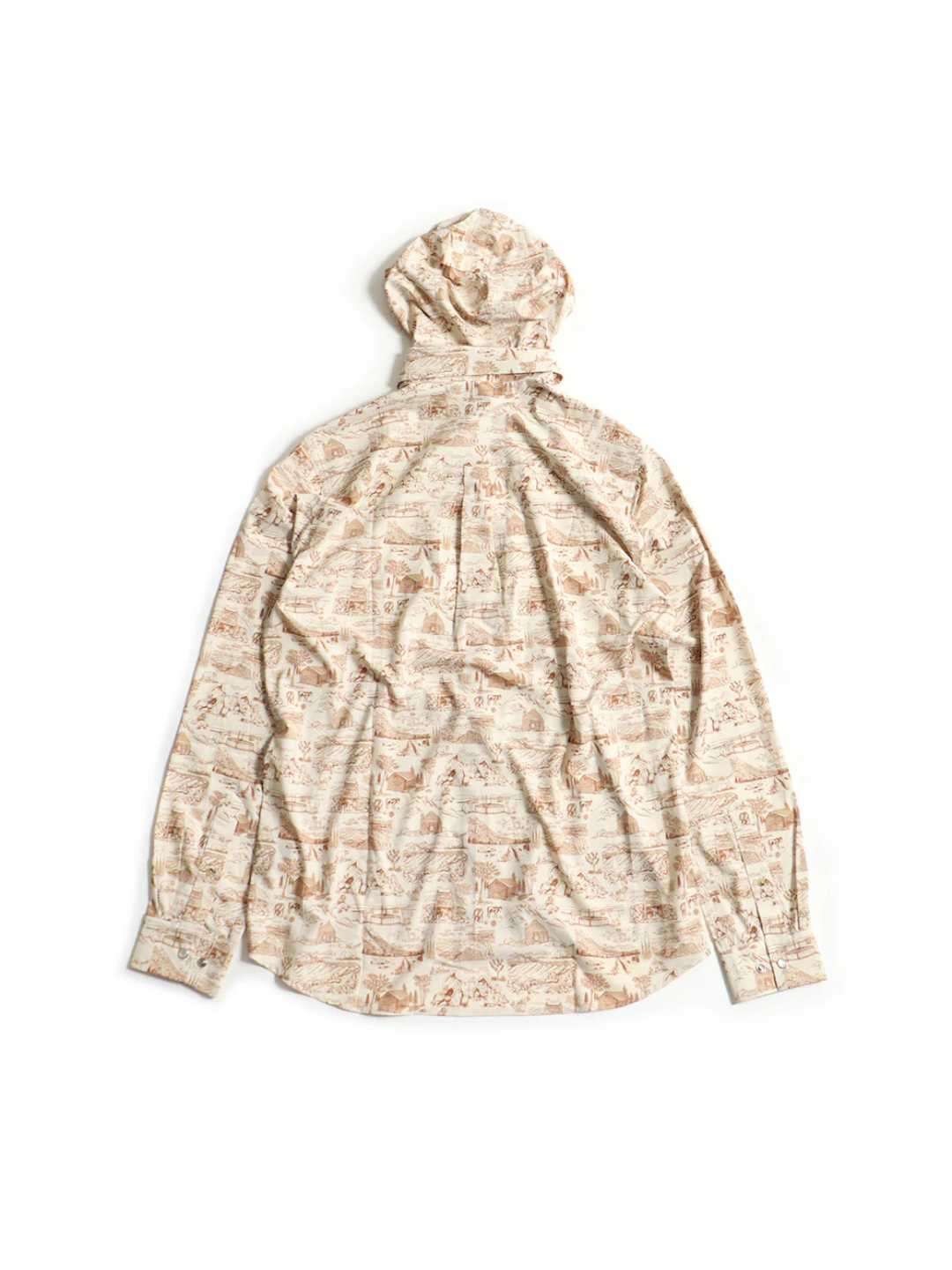 TRIPLE CROWN BUTTON DOWN LONG SLEEVE REMOVABLE HOOD #TRAIL MADNESS BROWN [TC’BDR-LS2]｜Jolly Gear